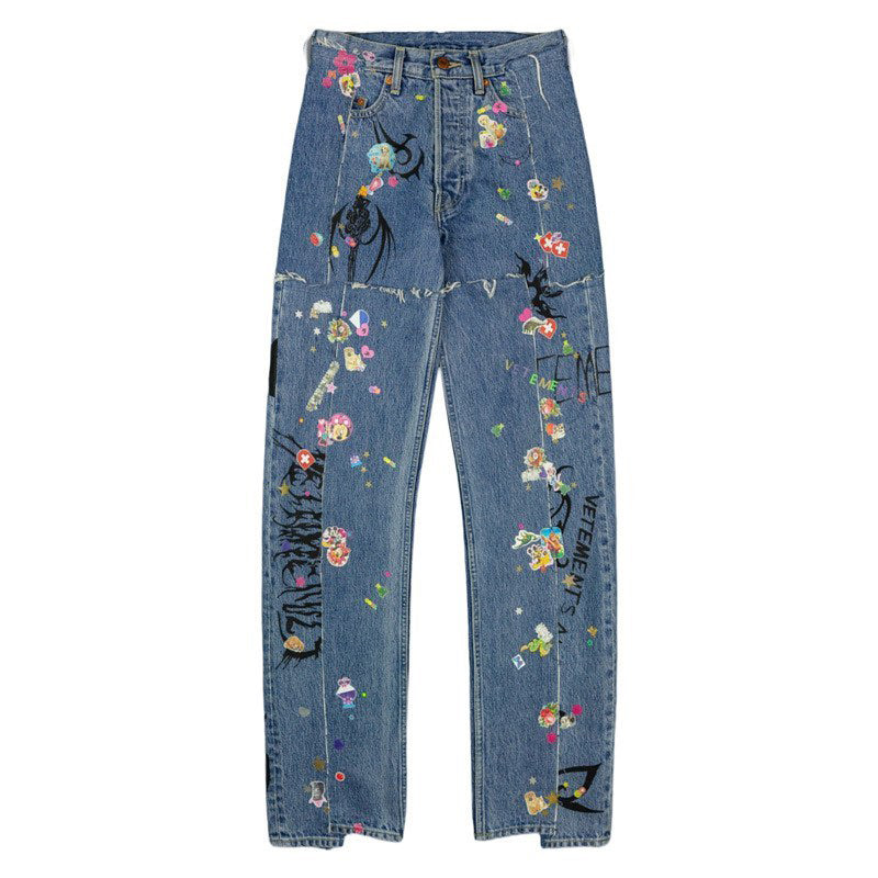 Levi's X Vetements Tribal Sticker Patchwork Jeans – Starlet