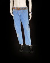 Load image into Gallery viewer, SLS Holographic Patchwork Cargo Jeans