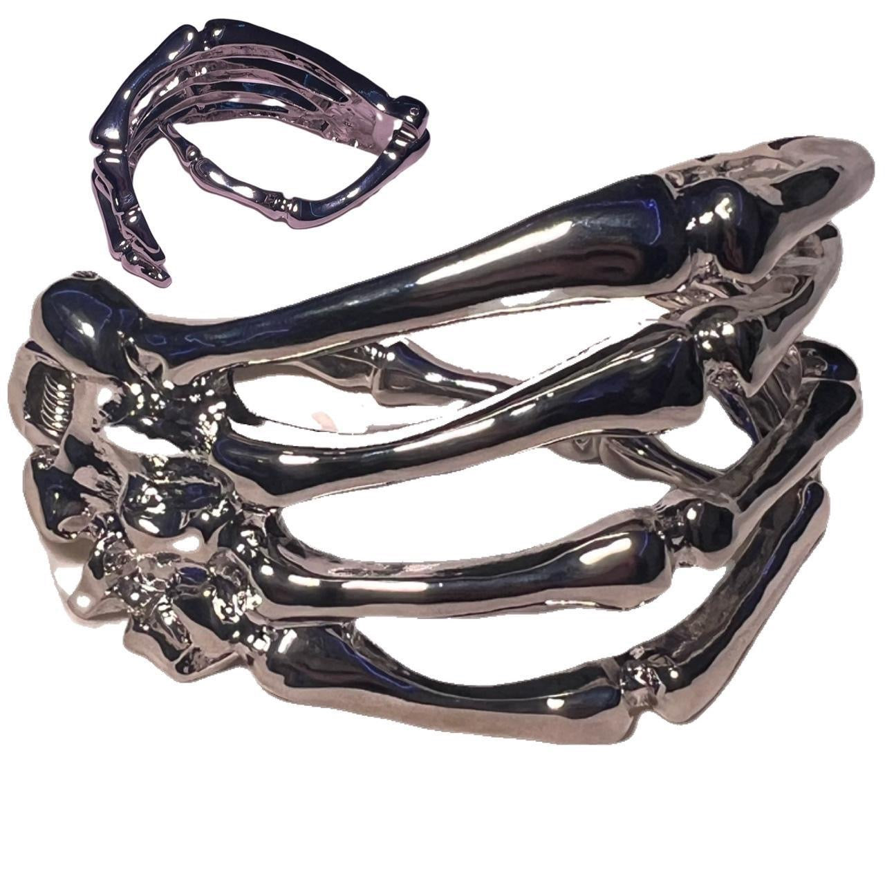アクセサリー Raf Simons21aw skeleton bracelet Raf Simons Silver Crystal Skeleton Bracelet Raf Simons
