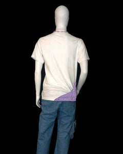 Lavender Paisley Split T-Shirt (White)