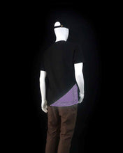 Load image into Gallery viewer, Lavender Paisley Split T-Shirt (Black)