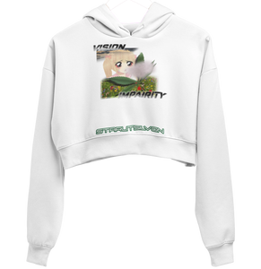 Vision Impairity cropped hoodie