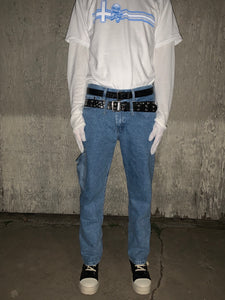 Double belt loop cargo jeans