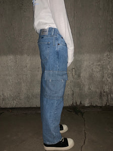 Double belt loop cargo jeans
