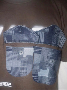 Blow denim pocket t-shirt